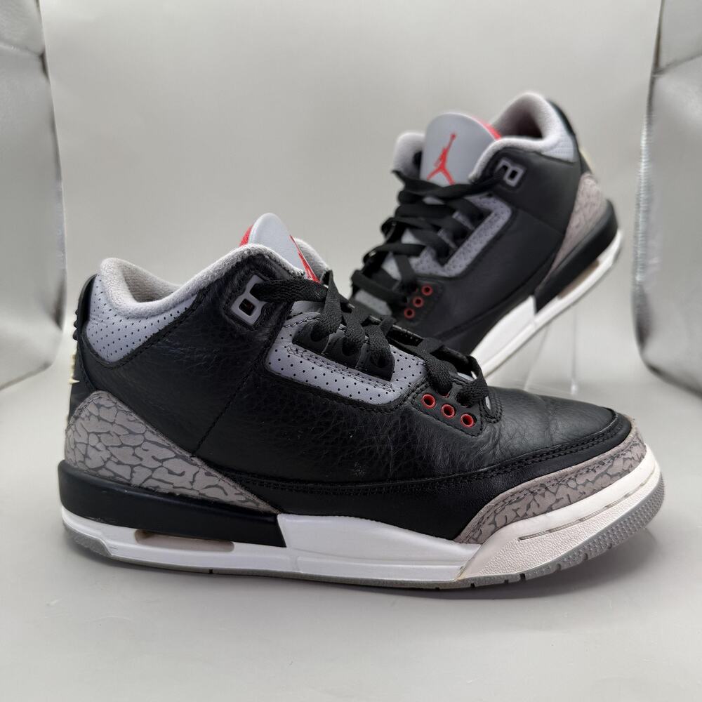 Nike Air Jordan 3 Retro Shoes Youth Size 5Y Black Cement Sneakers DM0967-010